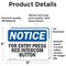 Signmission For Entry Press Red Intercom Button, 5 in W x Rectangle, Vinyl Decal OS-2PACK-NS-D-35-L-12847 - alternate 2